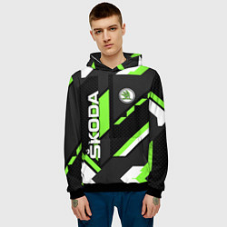 Толстовка-худи мужская ШКОДА ГЕОМЕТРИЯ ЛИНИИ SKODA GEOMETRY SPORT, цвет: 3D-черный — фото 2