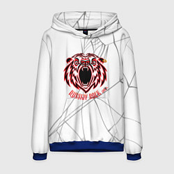 Толстовка-худи мужская Бардак -Русский рок с паутиной, цвет: 3D-синий