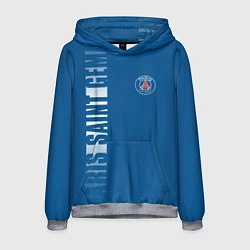 Толстовка-худи мужская PSG PARIS SAINT GERMAIN WHITE LINE SPORT, цвет: 3D-меланж