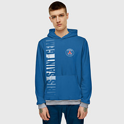 Толстовка-худи мужская PSG PARIS SAINT GERMAIN WHITE LINE SPORT, цвет: 3D-меланж — фото 2