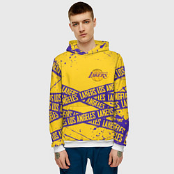 Толстовка-худи мужская LAKERS SPORT LINE STYLE NBA, цвет: 3D-белый — фото 2