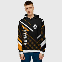 Толстовка-худи мужская РЕНО, RENAULT СПОРТ, цвет: 3D-белый — фото 2