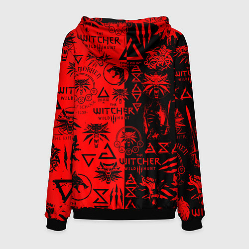 Мужская толстовка THE WITCHER LOGOBOMBING BLACK RED / 3D-Черный – фото 2