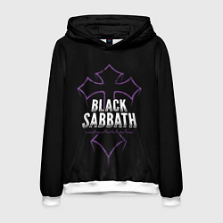 Толстовка-худи мужская Black Sabbat Cross, цвет: 3D-белый