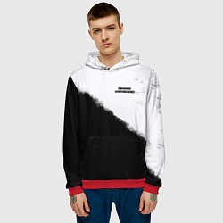 Толстовка-худи мужская Обушки воробушки, цвет: 3D-красный — фото 2