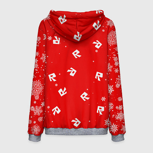 Мужская толстовка НОВОГОДНИЙ СВИТЕР ROBLOX РОБЛОКС НОВЫЙ ГОД 2022 / 3D-Меланж – фото 2