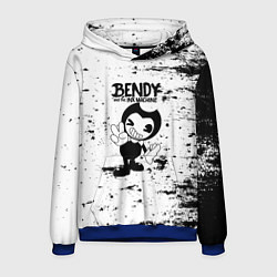 Толстовка-худи мужская Bendy and the ink machine - Black & White, цвет: 3D-синий