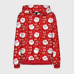 Толстовка-худи мужская САНТА КЛАУС НОВЫЙ ГОД, цвет: 3D-красный