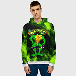 Толстовка-худи мужская Battletoads Rash, цвет: 3D-белый — фото 2