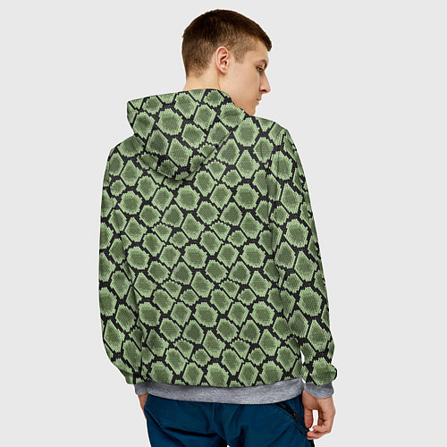 Мужская толстовка Змеиная Шкура Snake / 3D-Меланж – фото 4
