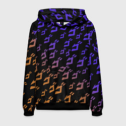 Толстовка-худи мужская JOJOS BIZARRE ADVENTURE PATTERN, цвет: 3D-черный