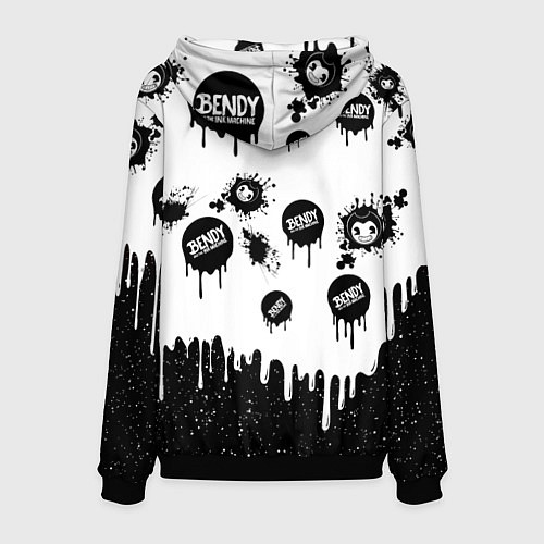 Мужская толстовка Бенди длинная рука Bendy / 3D-Черный – фото 2