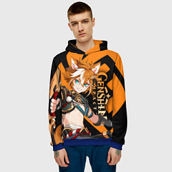 Толстовка-худи мужская Genshin Impact Gorou, цвет: 3D-синий — фото 2