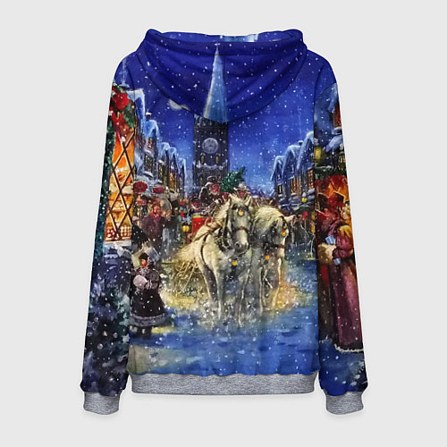 Мужская толстовка НОВОГОДНЯЯ АТМОСФЕРА НОВЫЙ ГОД 2022 / 3D-Меланж – фото 2