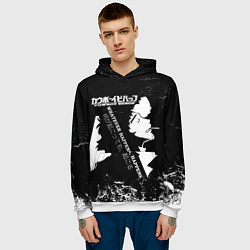 Толстовка-худи мужская Ичиго, Бякуя, Тосиро и Гин - Bleach, цвет: 3D-белый — фото 2