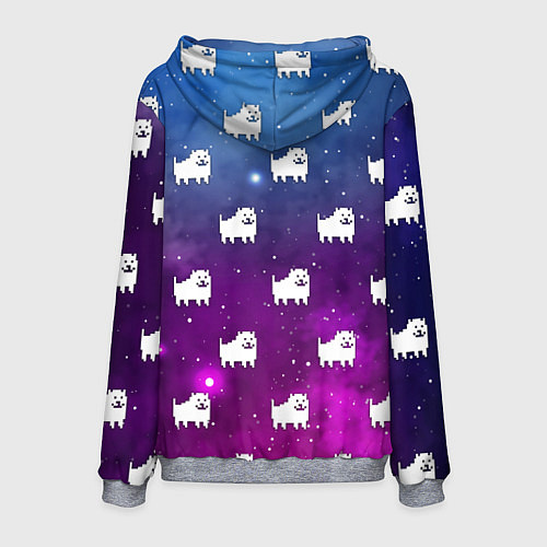 Мужская толстовка UNDERTALE DOGS PATTERN SPACE / 3D-Меланж – фото 2
