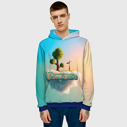 Толстовка-худи мужская Облако в Террарии, цвет: 3D-синий — фото 2