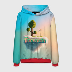 Толстовка-худи мужская Облако в Террарии, цвет: 3D-красный