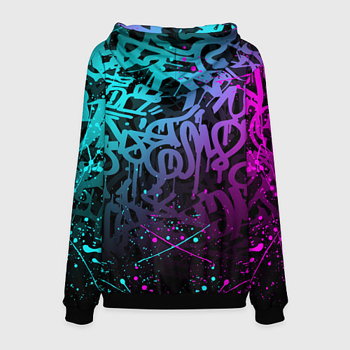 Мужская толстовка KDA NEON GRAFFITI LEAGUE OF LEGENDS / 3D-Черный – фото 2