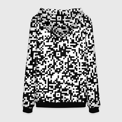 Мужская толстовка Стиль QR код / 3D-Черный – фото 2