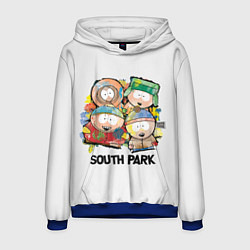 Толстовка-худи мужская South Park - Южный парк краски, цвет: 3D-синий