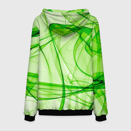 Мужская толстовка Жизнерадостный салатовый / 3D-Черный – фото 2