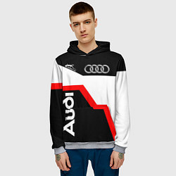 Толстовка-худи мужская AUDI полный привод, цвет: 3D-меланж — фото 2
