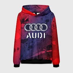 Толстовка-худи мужская AUDI Audi Краски, цвет: 3D-черный