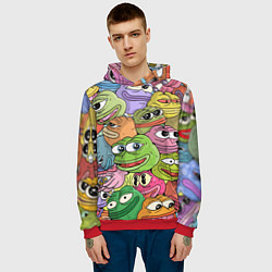 Толстовка-худи мужская Pepe BOMBING, цвет: 3D-красный — фото 2