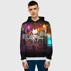 Толстовка-худи мужская Stray: Poster, цвет: 3D-белый — фото 2