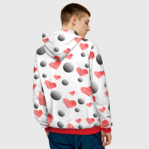 Мужская толстовка BOMB LOVE BENDY AND THE INK MACHINE / 3D-Красный – фото 4