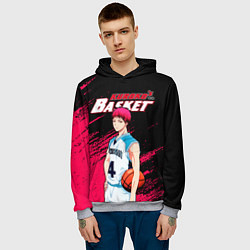 Толстовка-худи мужская Kuroko no Basuke, Akashi Seijuro Сейджуро Акаши, цвет: 3D-меланж — фото 2