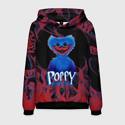 Толстовка-худи мужская POPPY PLAYTIME : МОНСТР : ХАГИ ВАГИ : ОГОНЬ:, цвет: 3D-черный