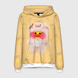 Толстовка-худи мужская УТКА УТЯ ЛАЛАФАНФАН, цвет: 3D-белый