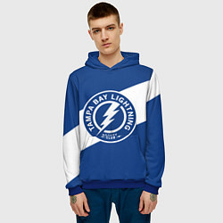 Толстовка-худи мужская Тампа-Бэй Лайтнинг , Tampa Bay Lightning, цвет: 3D-синий — фото 2