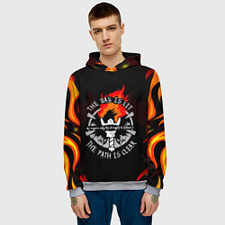 Толстовка-худи мужская DARKEST DUNGEON FIRE ФАКЕЛ, цвет: 3D-меланж — фото 2