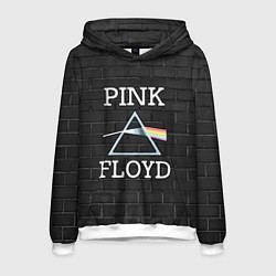 Толстовка-худи мужская PINK FLOYD LOGO - ПИНК ФЛОЙД ЛОГОТИП, цвет: 3D-белый