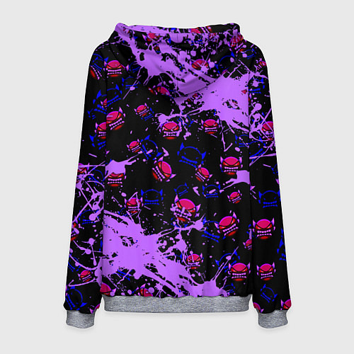 Мужская толстовка Геометри Дэш фиолетовый Geometry Dash / 3D-Меланж – фото 2