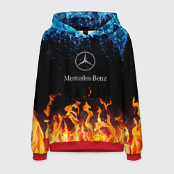 Толстовка-худи мужская Mercedes-Benz: Вода и Огонь, цвет: 3D-красный