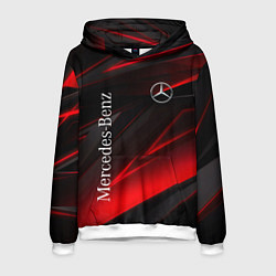 Толстовка-худи мужская Mercedes-Benz Геометрия, цвет: 3D-белый