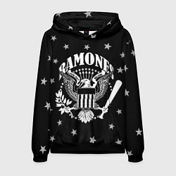 Толстовка-худи мужская Ramones Рамонес, цвет: 3D-черный