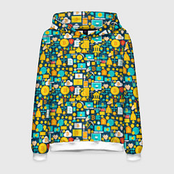 Толстовка-худи мужская Трейдер Криптовалют, цвет: 3D-белый