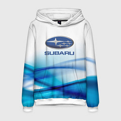 Толстовка-худи мужская Subaru Спорт текстура, цвет: 3D-белый