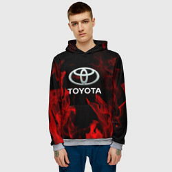 Толстовка-худи мужская Toyota Red Fire, цвет: 3D-меланж — фото 2