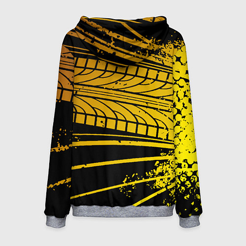 Мужская толстовка Lamborghini - Следы от шин / 3D-Меланж – фото 2