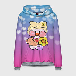 Толстовка-худи мужская УТЯ ЛАЛАФАНФАН СЕРДЕЧКИ, цвет: 3D-меланж