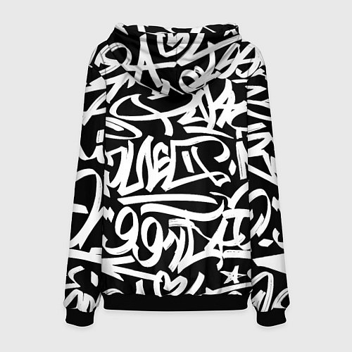 Мужская толстовка КРУТОЕ ГРАФФИТИ Я РЭПЕР / 3D-Черный – фото 2