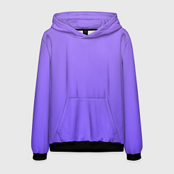 Толстовка-худи мужская Красивый фиолетовый светлый градиент, цвет: 3D-черный