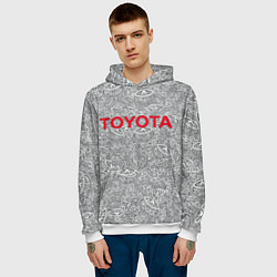 Толстовка-худи мужская TOYOTA PATTERN LOGO Z, цвет: 3D-белый — фото 2