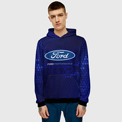 Толстовка-худи мужская FORD - PERFORMANCE, цвет: 3D-черный — фото 2